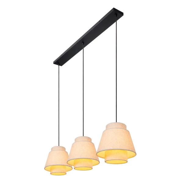 Lucide TRIBUTE - Pendelleuchten - 3xE27 - Beige - detail 4